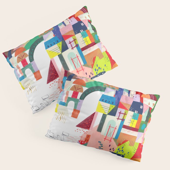 Blocks Castle Pillow Sham Gallery Image 3