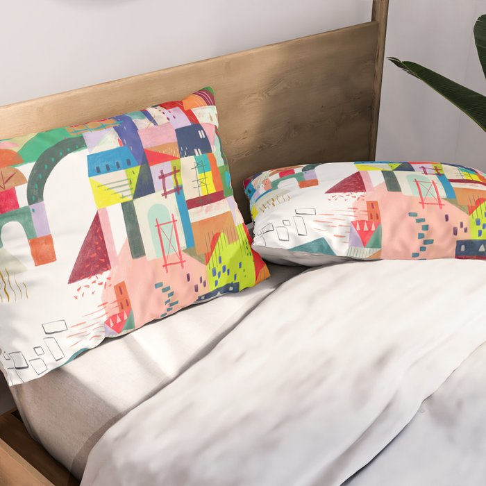 Blocks Castle Pillow Sham Gallery Image 2