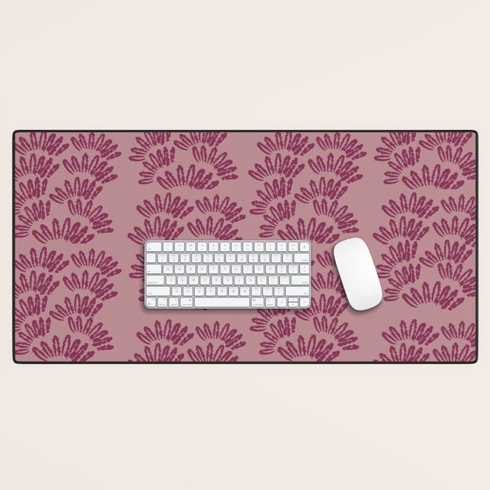 Modern Botanical on Berry  Desk Mat Gallery Image 1