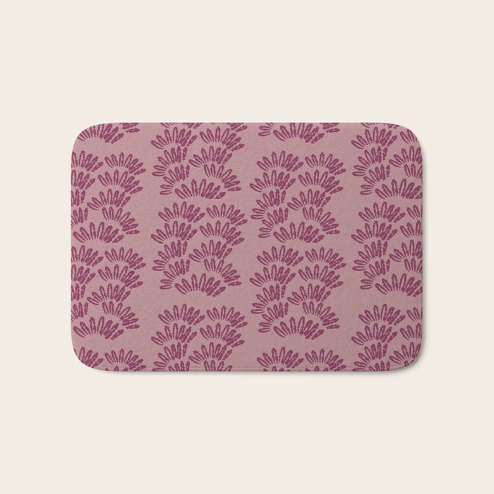 Modern Botanical on Berry  Bath Mat Gallery Image 1