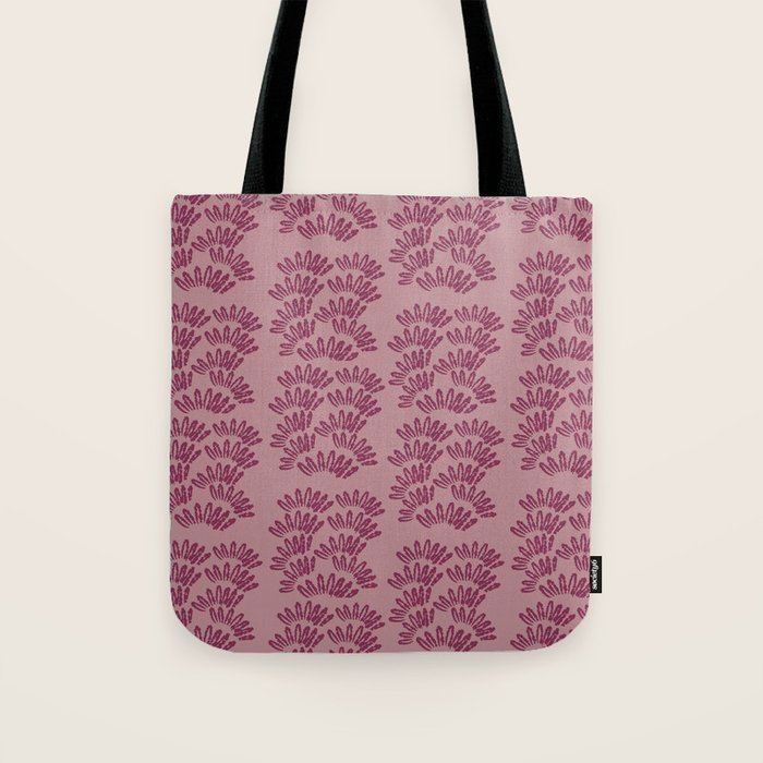 Modern Botanical on Berry  Tote Bag Gallery Image 1