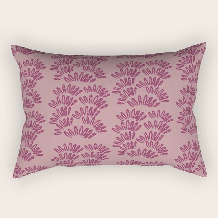 Modern Botanical on Berry  Rectangular Pillow Gallery Image 2