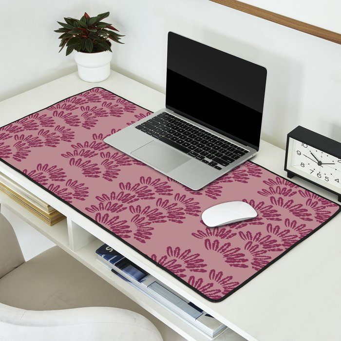 Modern Botanical on Berry  Desk Mat Gallery Image 2
