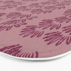 Modern Botanical on Berry  Bath Mat Gallery Image 3