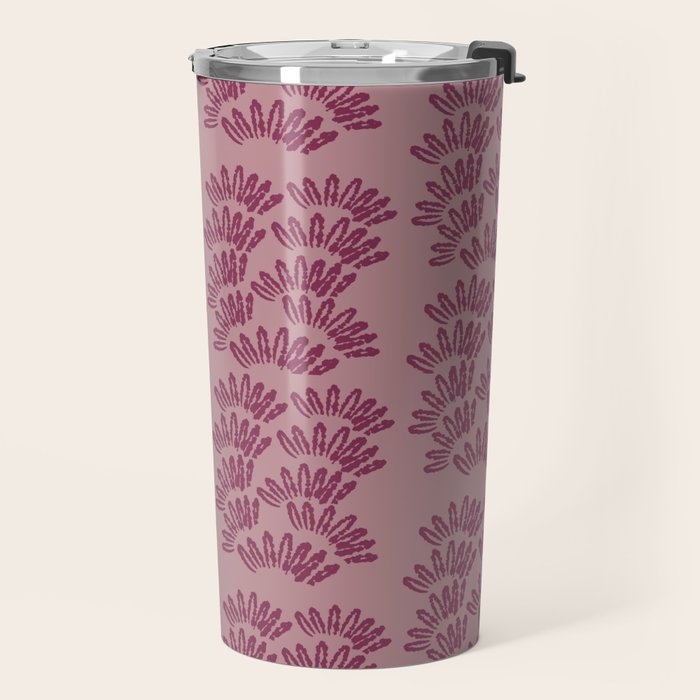 Modern Botanical on Berry  Travel Mug Gallery Image 2