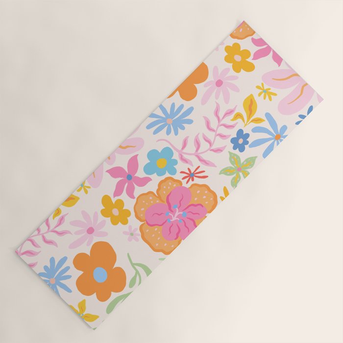 Candy Flowers Yoga Mat Gallery Image 1