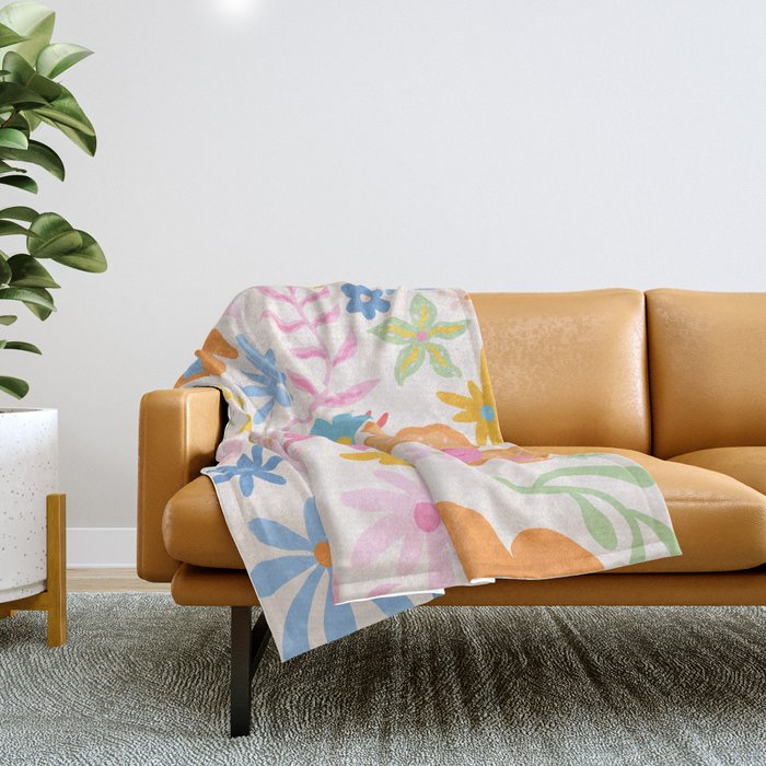 Candy Flowers Throw Blanket Gallery Image 1