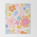 Candy Flowers Throw Blanket Gallery Image 2
