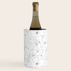 Black and white flower art pattern Wine Chiller Gallery Image 3