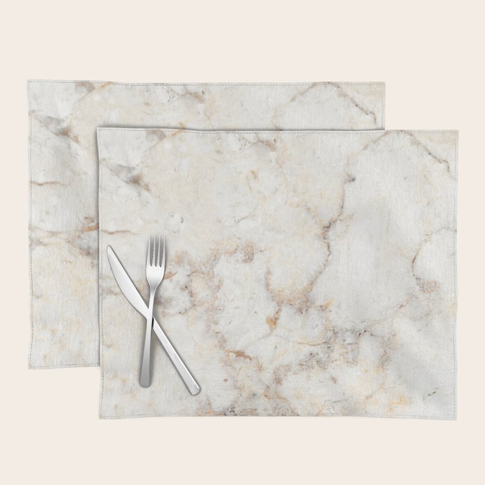 Marble Natural Stone Grey Veining Quartz Placemat Gallery Image 1