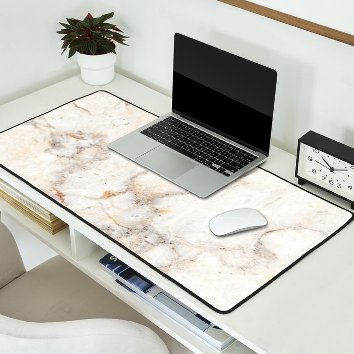 Marble Natural Stone Grey Veining Quartz Desk Mat Gallery Image 2