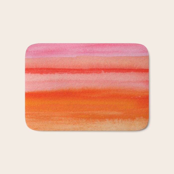 Watercolor Sunset Sky Bath Mat Gallery Image 1