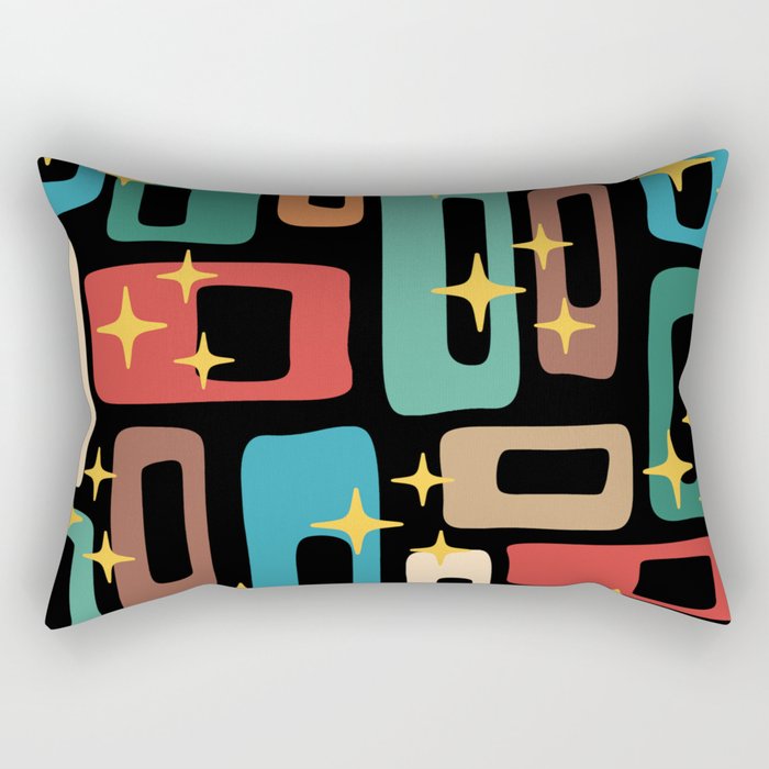 Retro Mid Century Modern Abstract Pattern 223 Rectangular Pillow Gallery Image 2