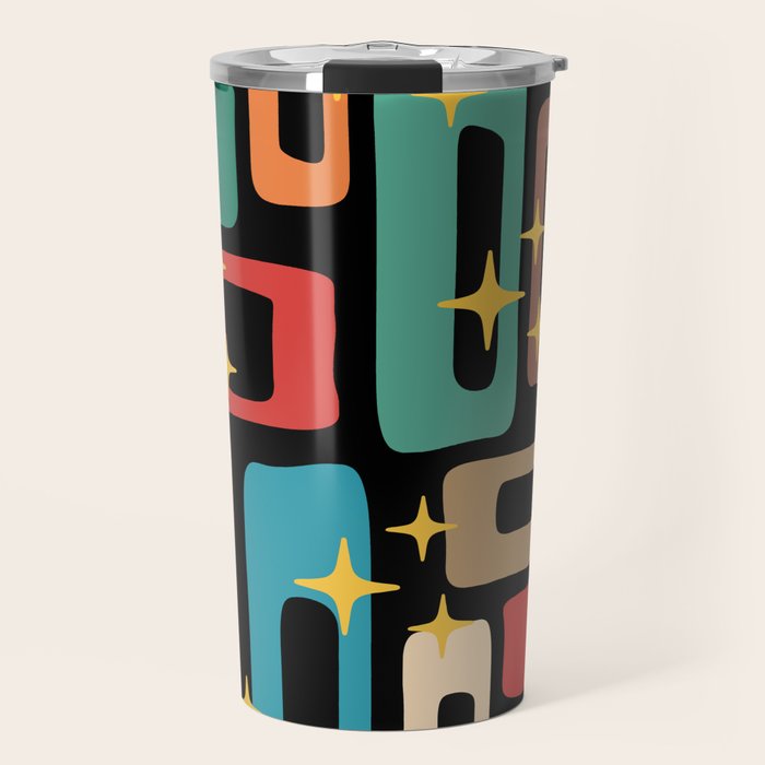 Retro Mid Century Modern Abstract Pattern 223 Travel Mug Gallery Image 1