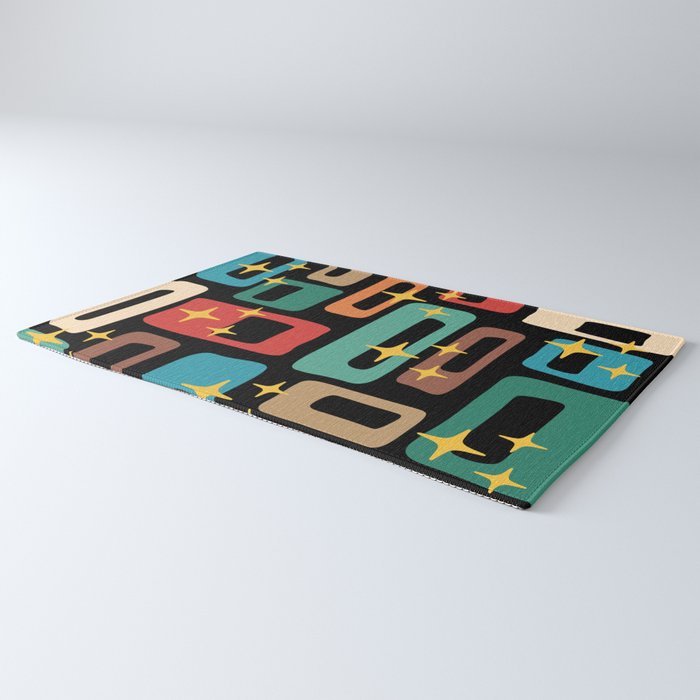 Retro Mid Century Modern Abstract Pattern 223 Rug Gallery Image 3