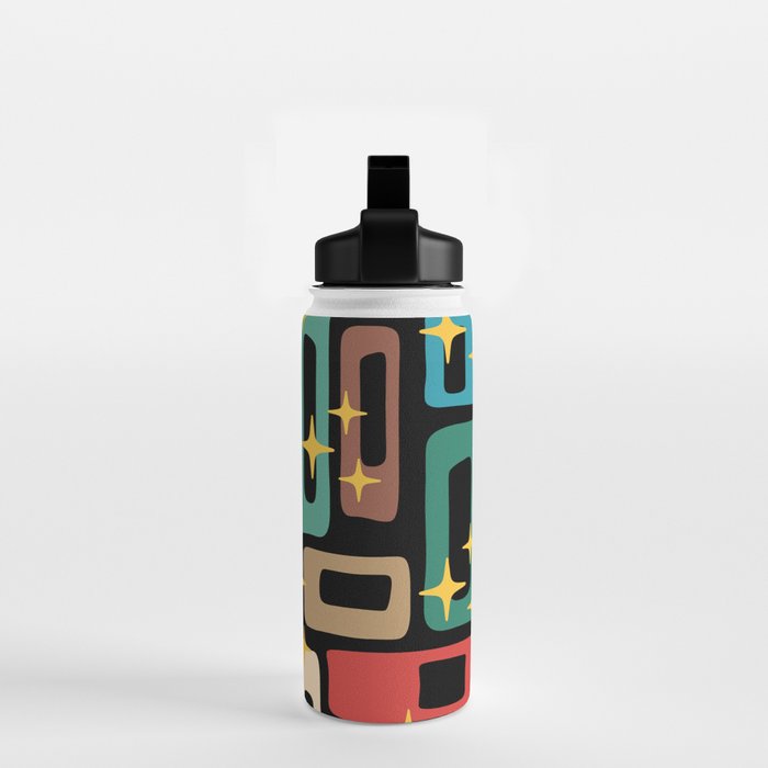 Retro Mid Century Modern Abstract Pattern 223 Water Bottle Gallery Image 2