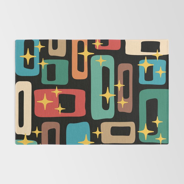 Retro Mid Century Modern Abstract Pattern 223 Rug Gallery Image 2