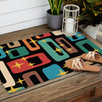 Retro Mid Century Modern Abstract Pattern 223 Outdoor Rug Gallery Image 2