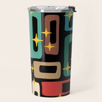 Retro Mid Century Modern Abstract Pattern 223 Travel Mug Gallery Image 2