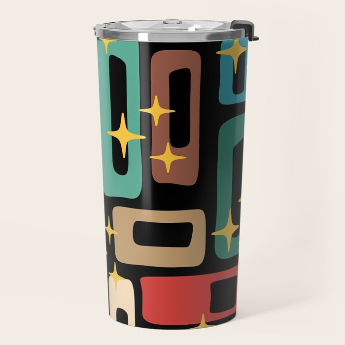 Retro Mid Century Modern Abstract Pattern 223 Travel Mug Gallery Image 2