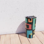 Retro Mid Century Modern Abstract Pattern 223 Travel Mug Gallery Image 4