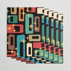 Retro Mid Century Modern Abstract Pattern 223 Wrapping Paper Gallery Image 3