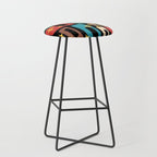 Retro Mid Century Modern Abstract Pattern 223 Stool Gallery Image 1