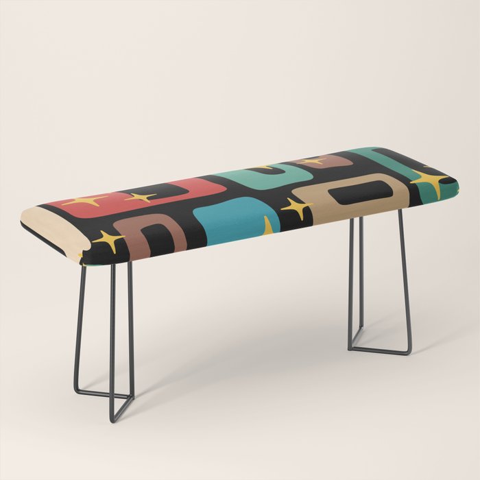Retro Mid Century Modern Abstract Pattern 223 Bench Gallery Image 1