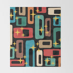 Retro Mid Century Modern Abstract Pattern 223 Throw Blanket Gallery Image 2