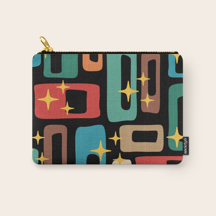 Retro Mid Century Modern Abstract Pattern 223 Carry All Pouch Gallery Image 1