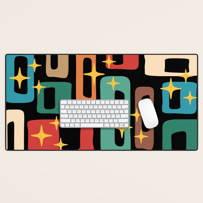 Retro Mid Century Modern Abstract Pattern 223 Desk Mat Gallery Image 1
