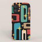 Retro Mid Century Modern Abstract Pattern 223 iPhone Case Gallery Image 1
