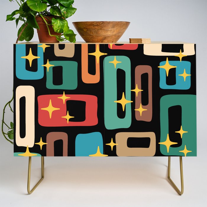 Retro Mid Century Modern Abstract Pattern 223 Credenza Gallery Image 1