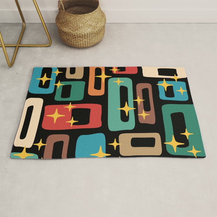Retro Mid Century Modern Abstract Pattern 223 Rug Gallery Image 1