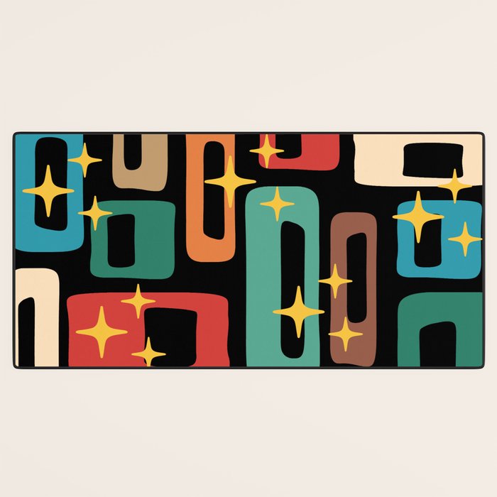 Retro Mid Century Modern Abstract Pattern 223 Desk Mat Gallery Image 3