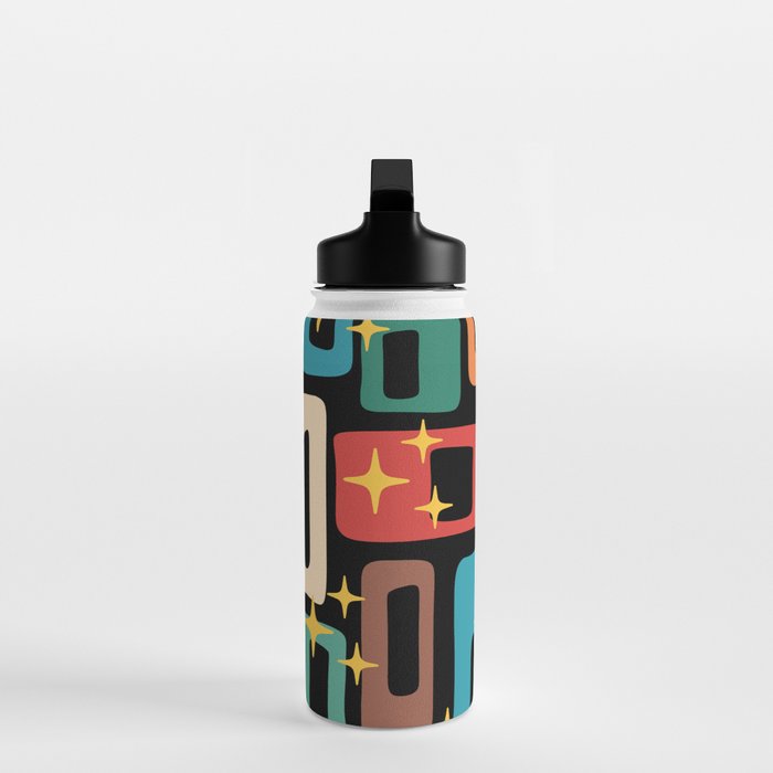 Retro Mid Century Modern Abstract Pattern 223 Water Bottle Gallery Image 3