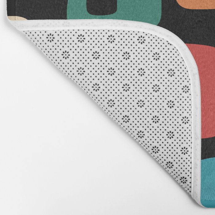 Retro Mid Century Modern Abstract Pattern 223 Bath Mat Gallery Image 2