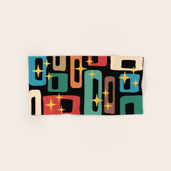 Retro Mid Century Modern Abstract Pattern 223 Towels Gallery Image 1
