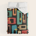 Retro Mid Century Modern Abstract Pattern 223 Duvet Cover Gallery Image 6