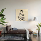 Shower drops with feucet on the right side Wood Wall Art Gallery Image 2