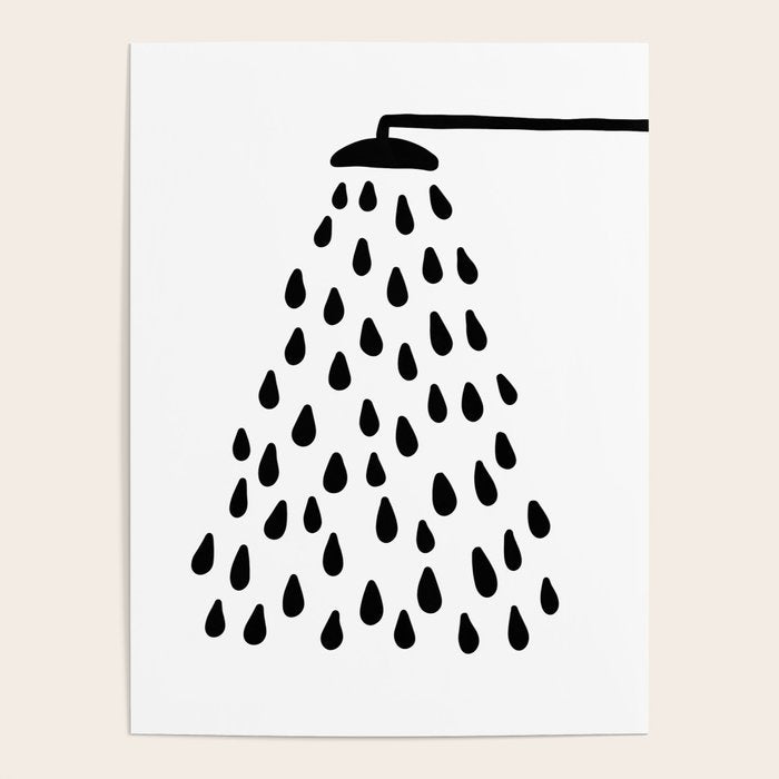 Shower drops with feucet on the right side Poster Gallery Image 4