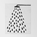 Shower drops with feucet on the right side Throw Blanket Gallery Image 2