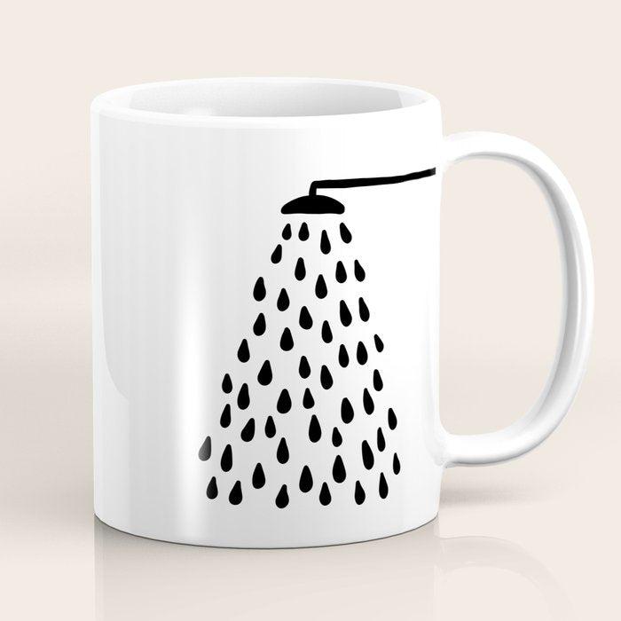Shower drops with feucet on the right side Coffee Mug Gallery Image 1