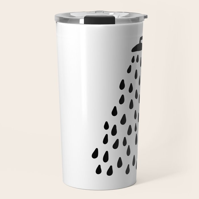 Shower drops with feucet on the right side Travel Mug Gallery Image 1