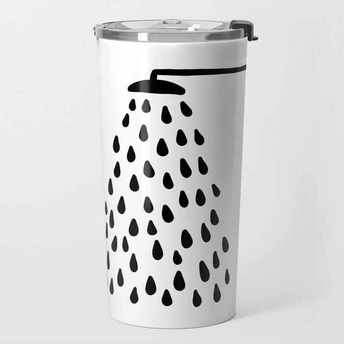 Shower drops with feucet on the right side Travel Mug Gallery Image 2