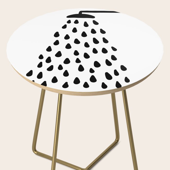 Shower drops with feucet on the right side Side Table Gallery Image 2