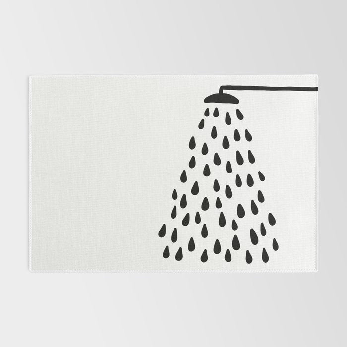 Shower drops with feucet on the right side Rug Gallery Image 2