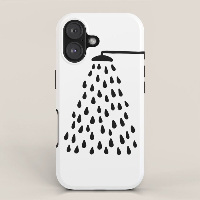 Shower drops with feucet on the right side iPhone Case Gallery Image 1