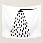 Shower drops with feucet on the right side Wall Tapestry Gallery Image 4