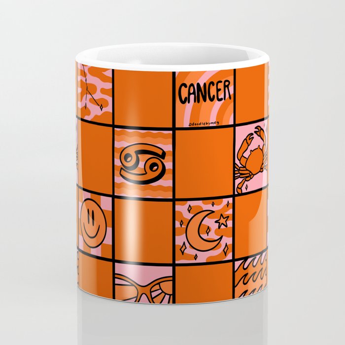 Cancer Checkered Print Coffee Mug Gallery Image 4